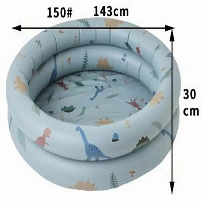 Inflatable Mermaid and Dinosaur Swimming Pool for Kids, Durable PVC, Multiple Sizes 90CM-150CM, Fun Outdoor Summer Activity