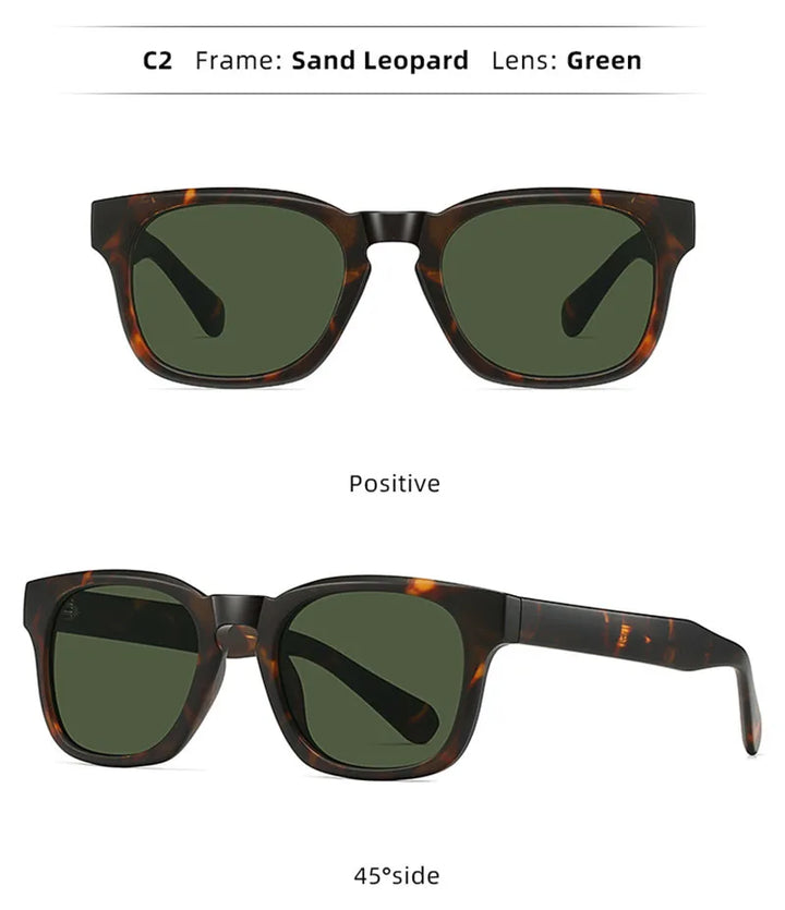 Retro square unisex sunglasses – UV400 gradient lenses, vintage style, travel and beach