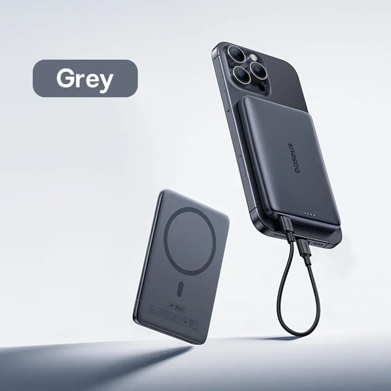 Ultra-Slim Magnetic Power Bank – Card-Sized 10000mAh PD 27W &amp; 5000mAh PD 20W Wireless Charging 2026