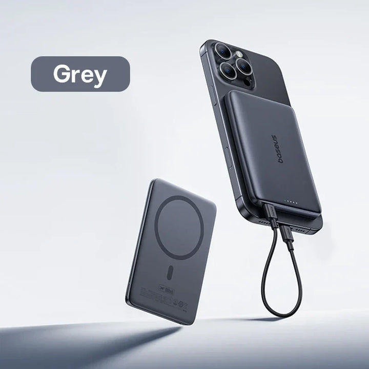 Ultra-Slim Magnetic Power Bank – Card-Sized 10000mAh PD 27W &amp; 5000mAh PD 20W Wireless Charging 2026