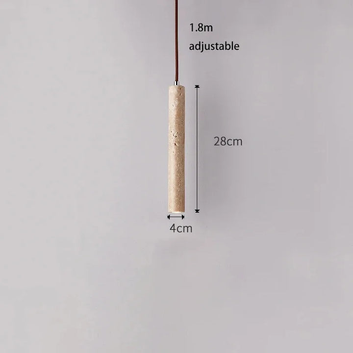 Japandi LED Pendant Lamp Wood Tube Japan Style Bedroom Light