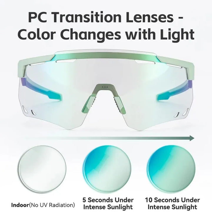 Cycling Glasses Unisex MTB Road Eyewear UV400 Polarized Photochromic Lenses, Fall 2026 Trend, All-Weather Eye Protection