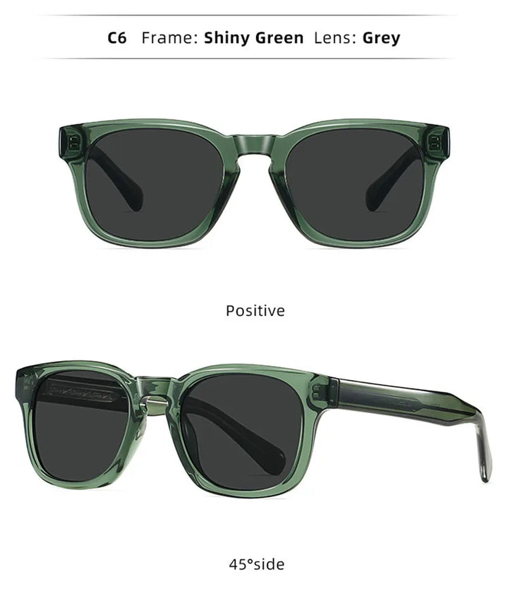 Retro square unisex sunglasses – UV400 gradient lenses, vintage style, travel and beach