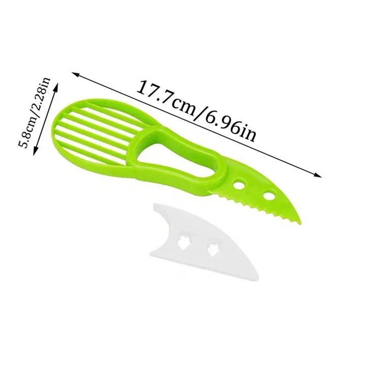 3 in 1 Avocado Slicer - Plastic Kitchen Tool, Easy Fruit Peeler and Pulp Separator