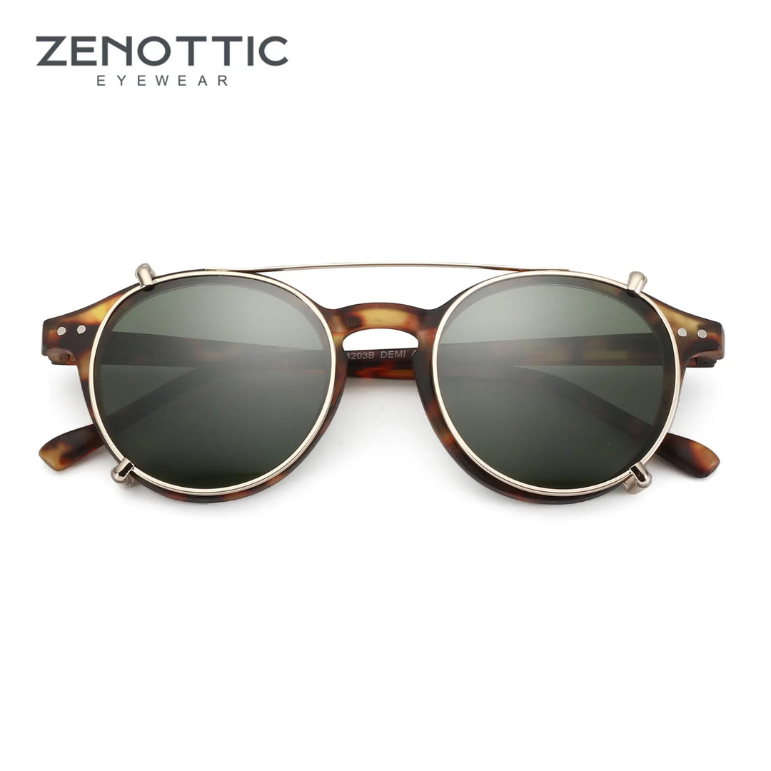 Clip On Sunglasses Retro Round Frames Anti Blue Light Polarizing Clip Ons Summer 2026