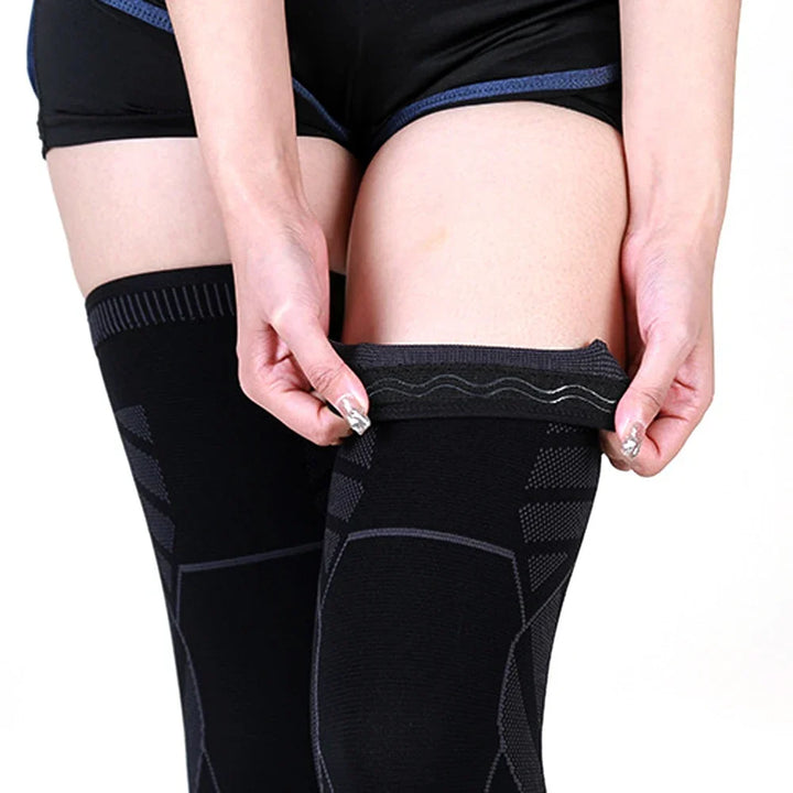 Full Leg Compression Sleeve Long Knee Support for Cycling Hiking Basketball – Pair 2026