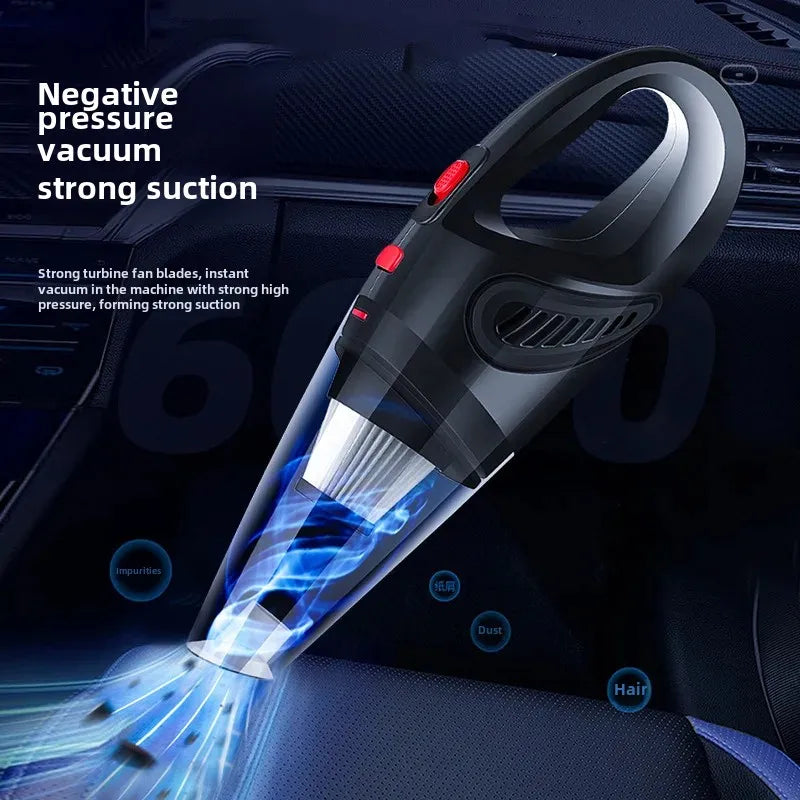 High-Power Portable Wired Handheld Vacuum Cleaner - USB Charging, Dual-Purpose Dry/Wet Use