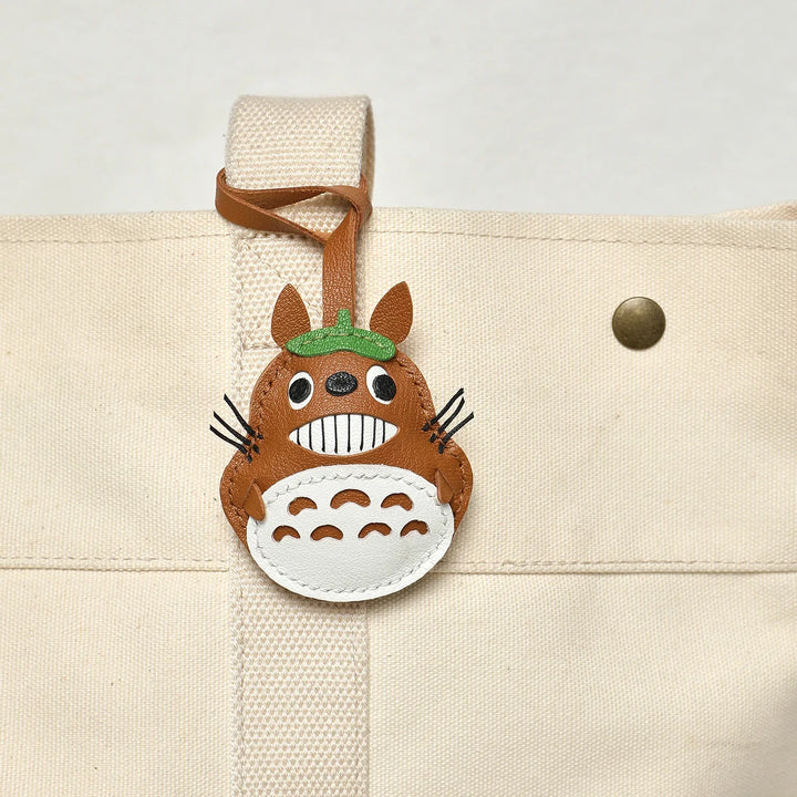 Leather Bag Charm No Face Keychain Black Cozy Cute Gift