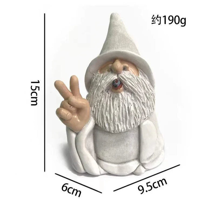 Garden Gnome Statue Resin Provocative Middle Finger Figurine, Outdoor Garden Decor TikTok Viral Fall 2026 Gift