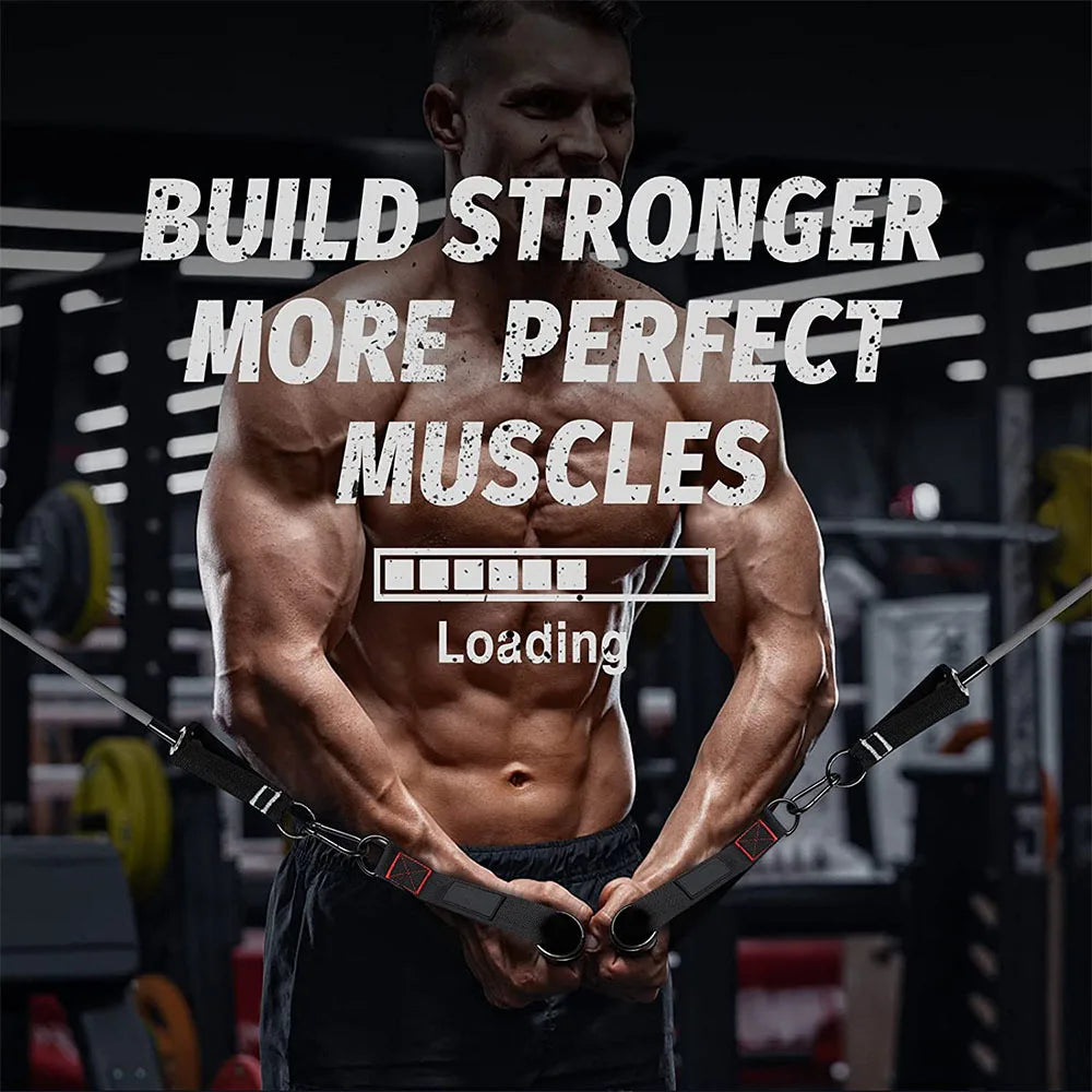 Heavy Duty D-Ring Metal Gym Handles - Fitness Equipment for Cable Machines &amp; Resistance Bands