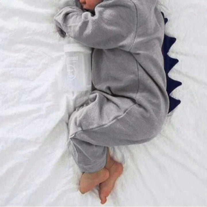 Newborn Baby Dinosaur Hooded Romper Jumpsuit Autumn Winter Clothes for Boys and Girls