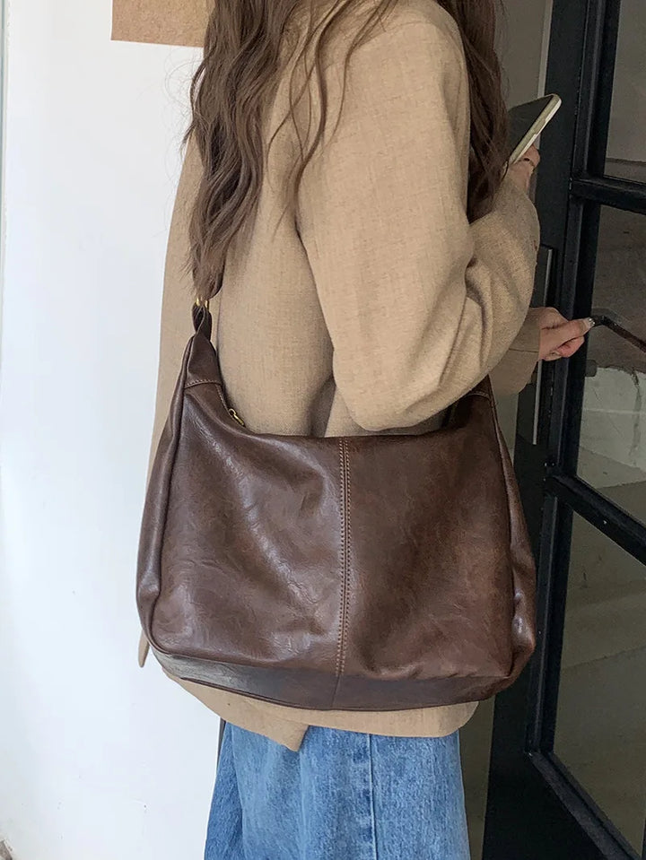 Soft Versatile Womens Hobo Bag - Slouchy, Faux Leather