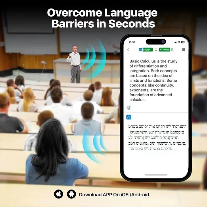 AI Translating Earbuds Wireless Translator Headphones 60H