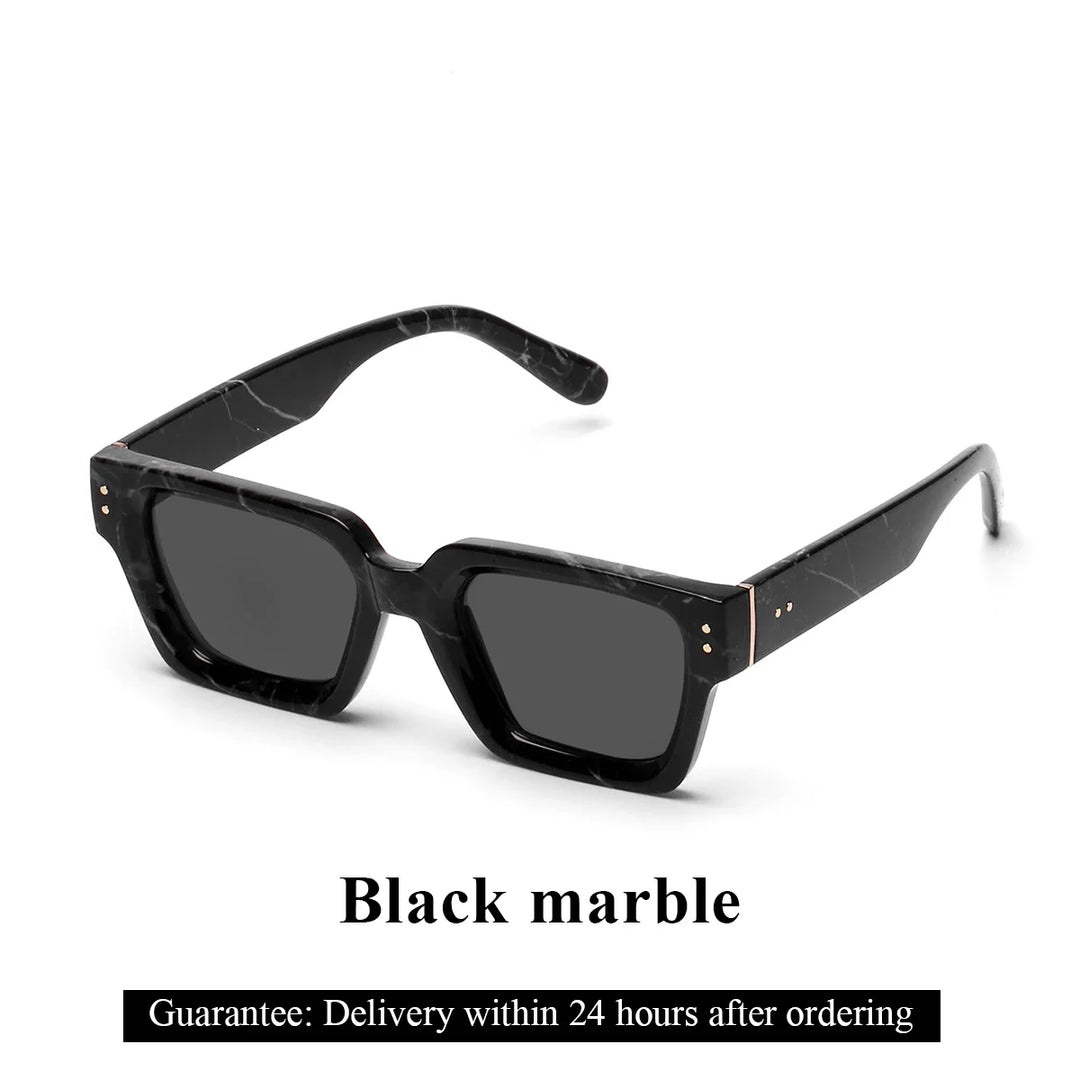 Sunglasses Black Retro Square Shades Luxury Fashion Eyewear Fall 2026 Trend Gift Idea