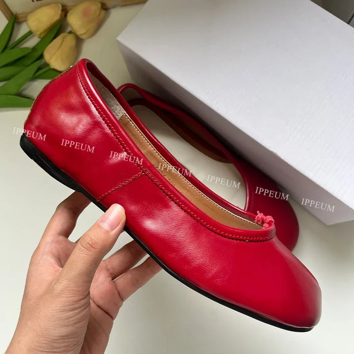 Lightweight Womens Split Toe Ballet Flats - Mary Jane, PU