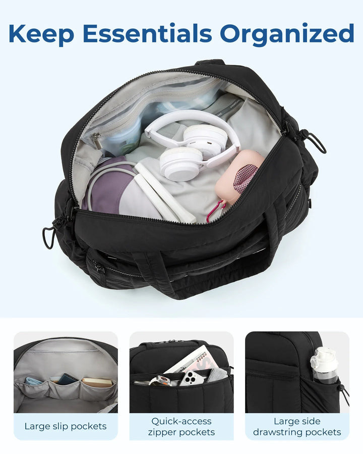 Travel Duffel Bag with Shoulder Strap, Large Capacity Gym &amp; Diaper Bag