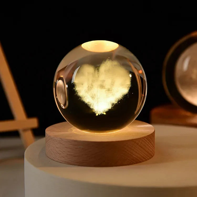 3D Crystal Solar System Globe - Elegant Astronomy Decor &amp; Unique Gift for Space Lovers