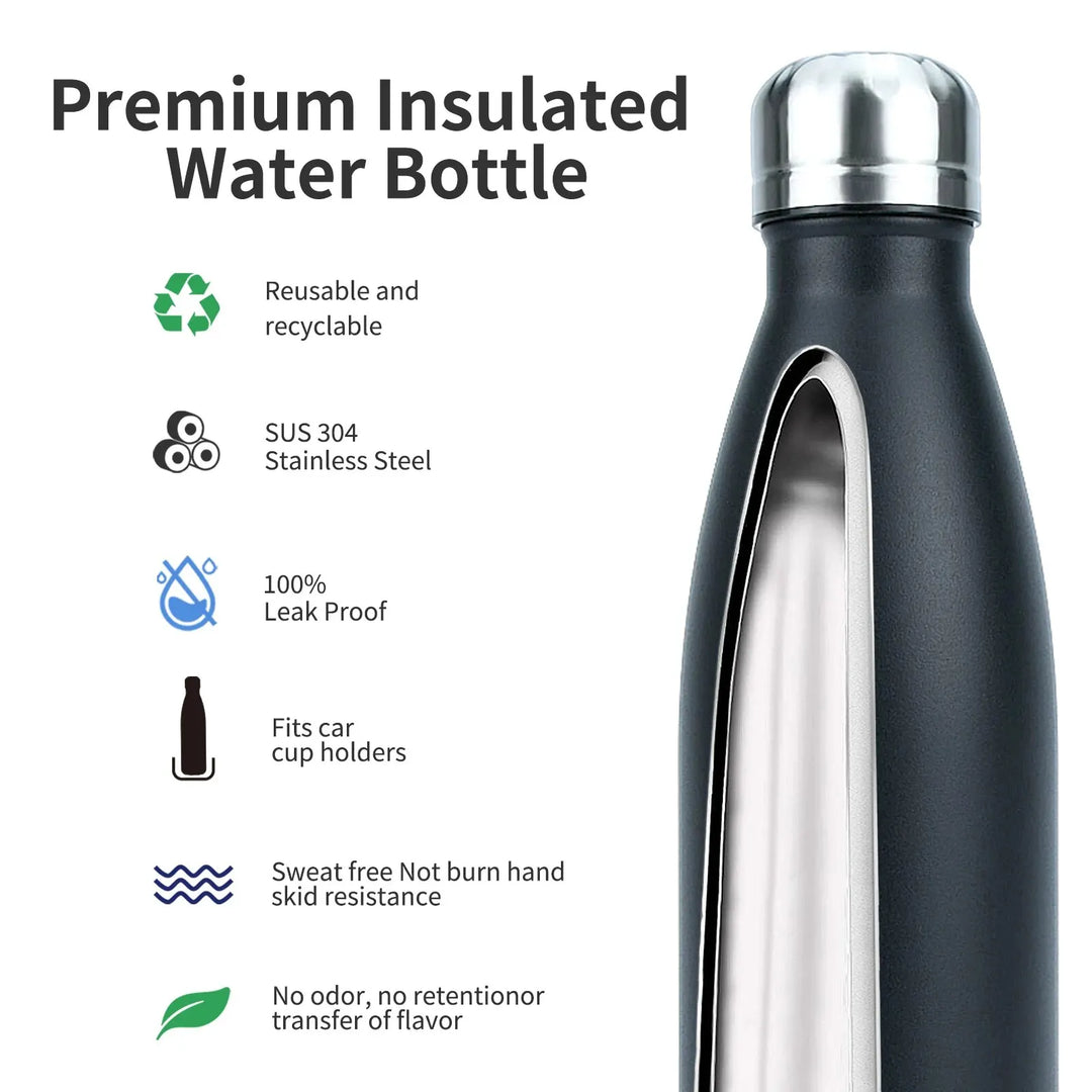 Stainless Steel Water Bottle Insulated Vacuum Flask Double Wall Thermal Cup Keeps Drinks Cold And Hot Summer Travel 2026
