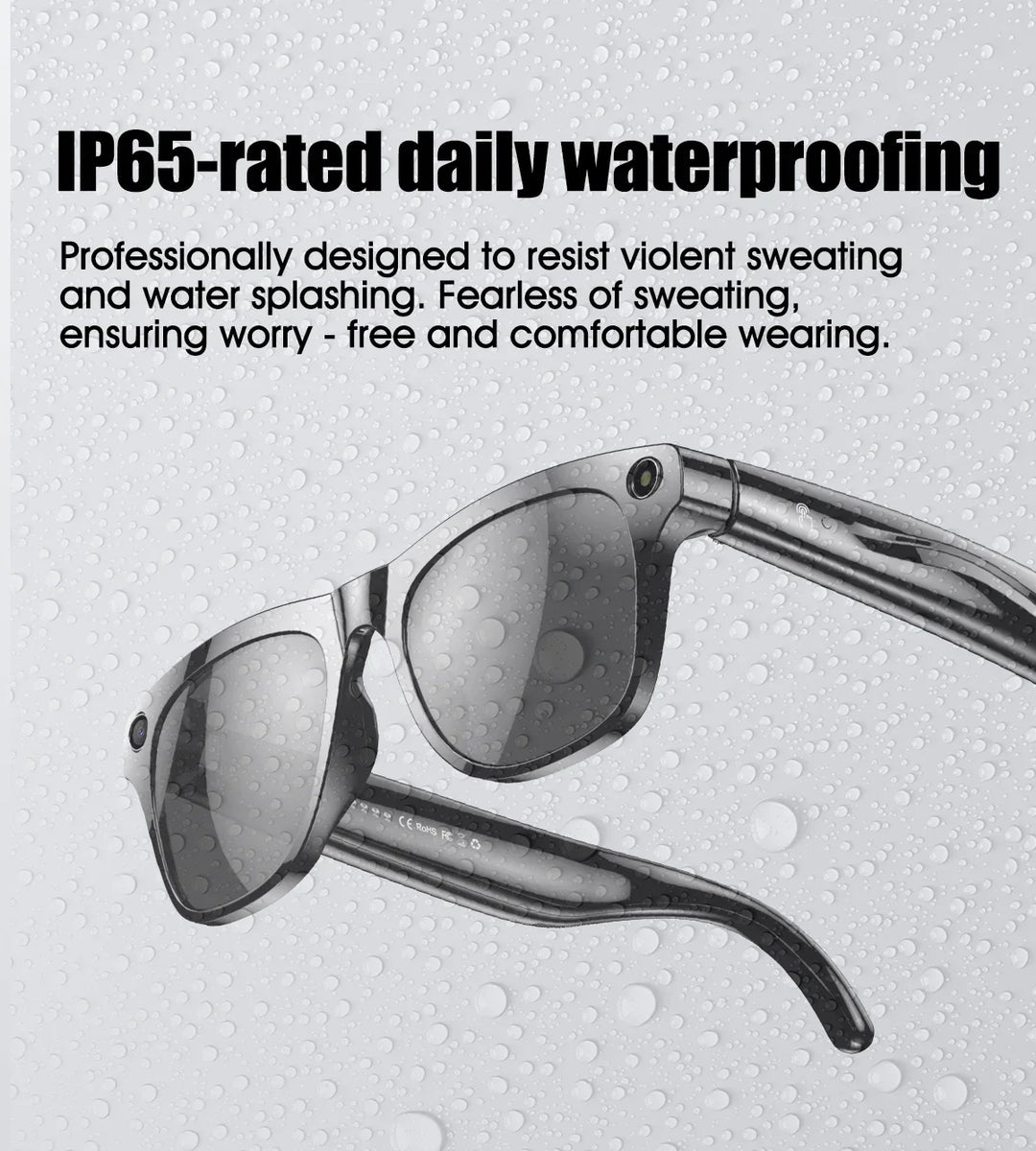 Smart AI Camera Glasses Bluetooth Call Voice Assistant