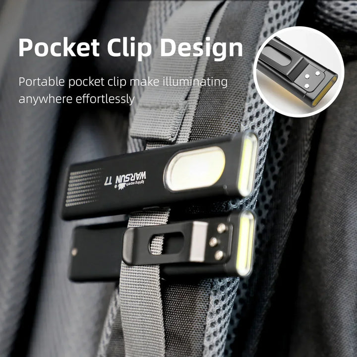 LED Keychain Flashlight 600Lm USB-C Rechargeable Mini Torch Light Portable Work Light With Magnet