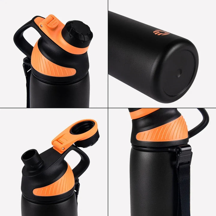 Insulated Water Bottle 1000ml Stainless Steel Vacuum Flask With Magnetic Lid Summer Travel 2026