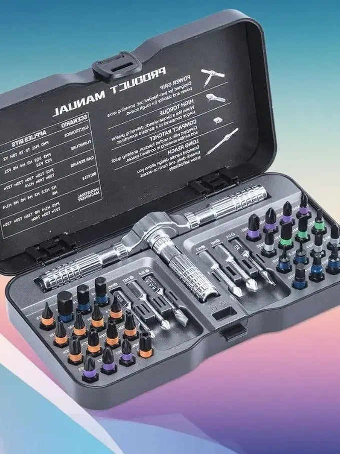 Screwdriver Bit Set Magnetic Chrome-Vanadium Steel Hand Tool Kit For Home Repairs Fall 2025 Gift Idea