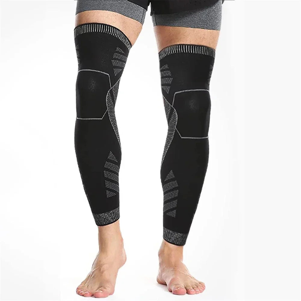 Full Leg Compression Sleeve Long Knee Support for Cycling Hiking Basketball – Pair 2026