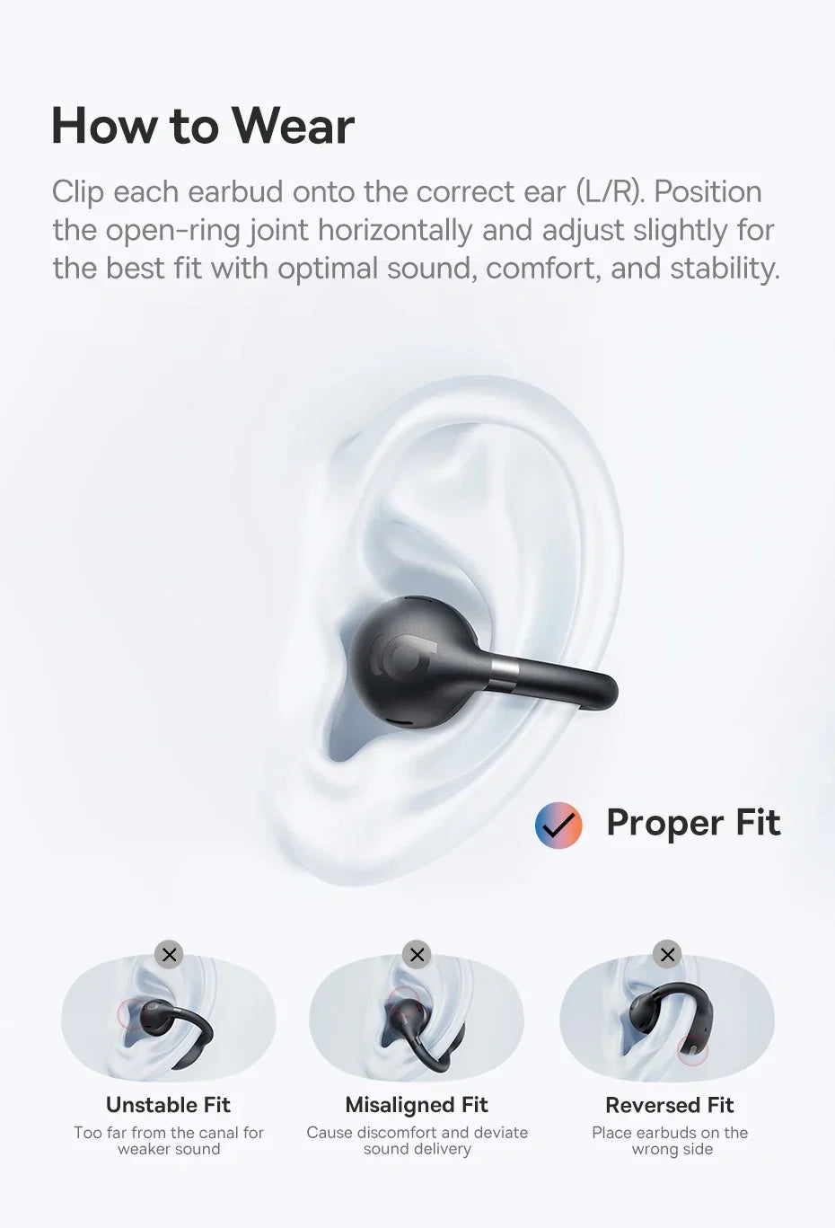 Baseus BC1 Open-Ear Clip Earbuds Bluetooth 6.0 – 4-Mic Noise Cancellation Super Bass IP55 Sports 2026