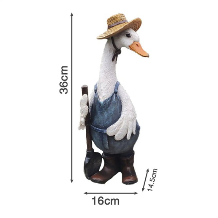 Duck Garden Statue Outdoor Sculpture Spring 2026 Garden Decor Gift Idea For Courtyard