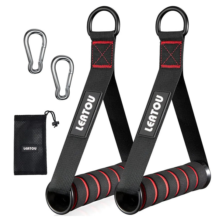 Heavy Duty D-Ring Metal Gym Handles - Fitness Equipment for Cable Machines &amp; Resistance Bands