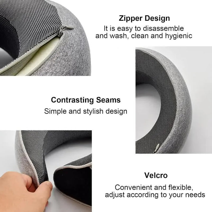 Memory Foam Travel Neck Pillow U Shaped Snail Style Portable Ergonomic Support For Summer Travel 2026 Cotton Cover