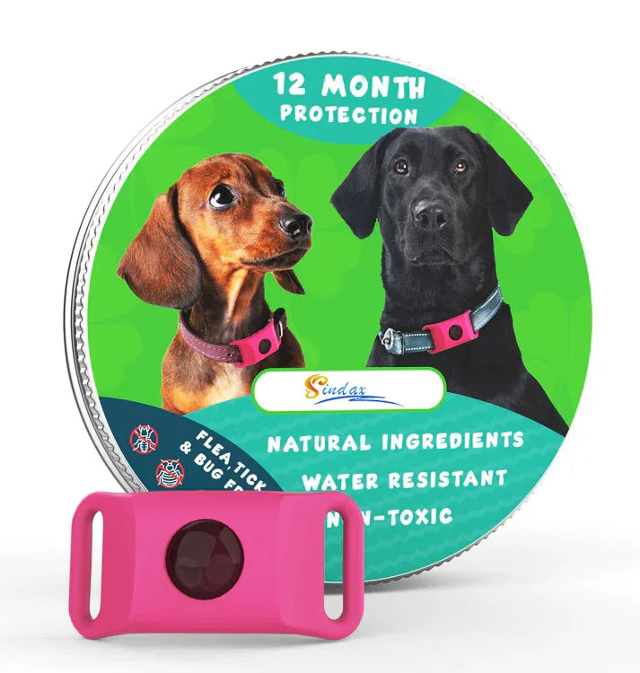 Natural Extract Pet Flea &amp; Tick Repellent Collar Tag Dogs Cats All Seasons Safe Wearable