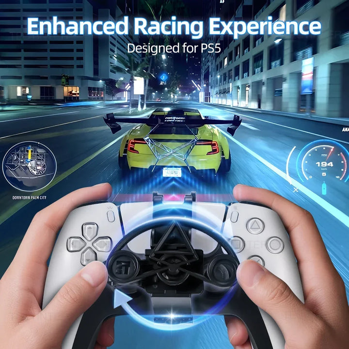 PS5 Controller Mini Steering Wheel Racing Gamepad Accessory 360 Degree Rotation Enhanced Gameplay Summer 2026 Gift