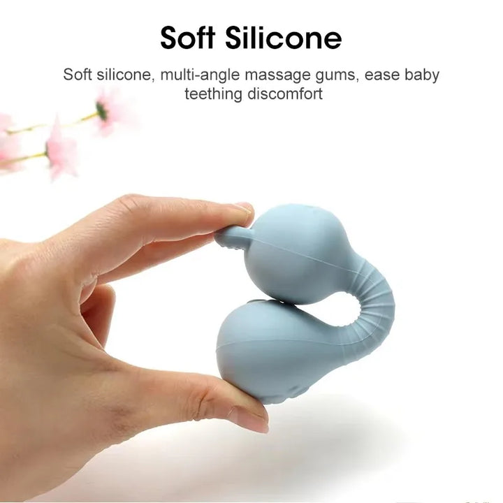 Silicone Rabbit Teether Rattle Newborn Sensory Toys