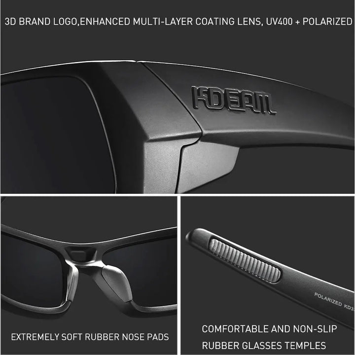 Photochromic Sunglasses All-Black Frame Fishing Sunglasses Summer 2026 Night Driving Comfort Case Included