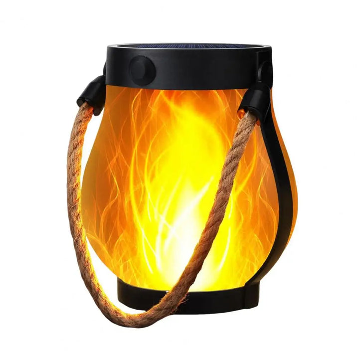 Solar Lantern Lights with Flickering Flame Effect for Outdoor Garden and Patio Decor, Dual Charging Modes, Waterproof Design