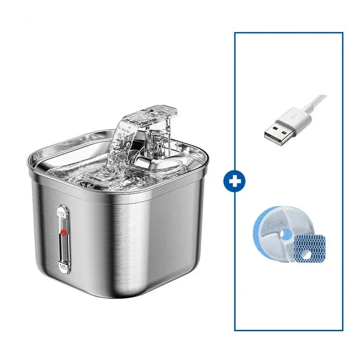 Stainless Steel Automatic Pet Water Dispenser with Intelligent Filtration for Cats and Dogs
