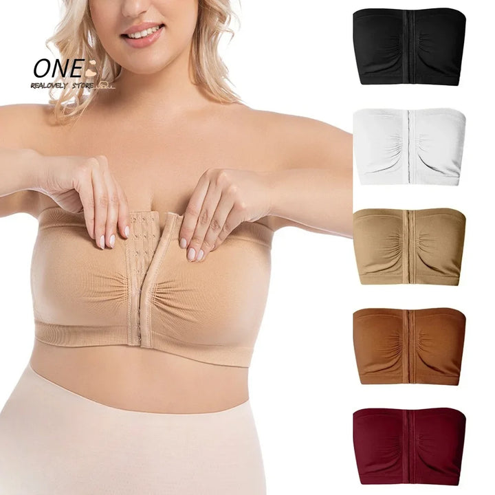 Strapless Wireless Bra with Seamless Design and Soft Support for Backless and Off-Shoulder Outfits