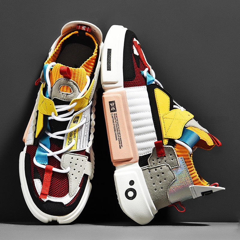 Versatile men’s skater sneakers – streetwear style, breathable material, for everyday wear