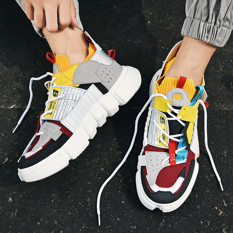 Versatile men’s skater sneakers – streetwear style, breathable material, for everyday wear