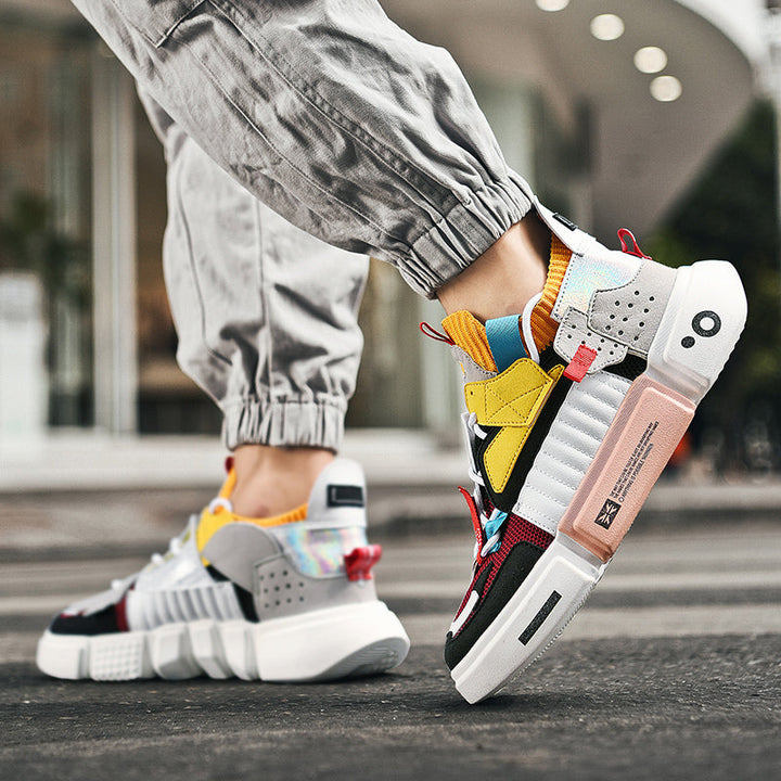 Versatile men’s skater sneakers – streetwear style, breathable material, for everyday wear