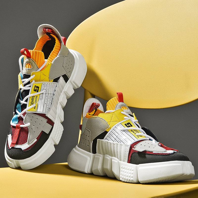 Versatile men’s skater sneakers – streetwear style, breathable material, for everyday wear