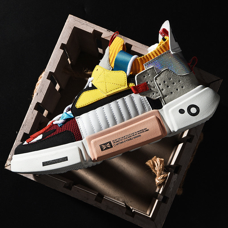 Versatile men’s skater sneakers – streetwear style, breathable material, for everyday wear
