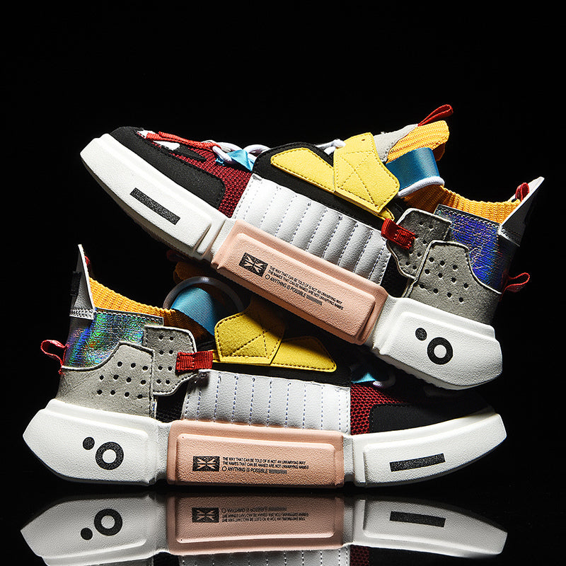 Versatile men’s skater sneakers – streetwear style, breathable material, for everyday wear