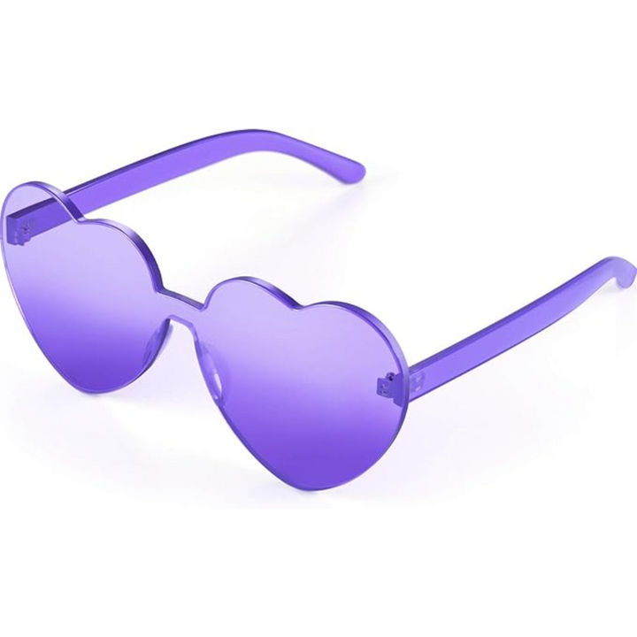Lightweight women’s heart-shaped sunglasses – rimless design, for summer festivals