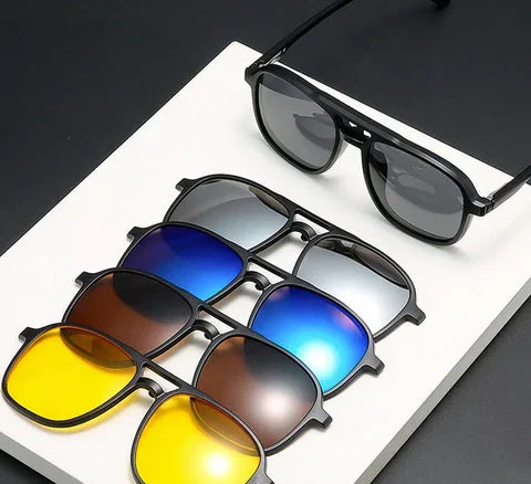Versatile unisex sunglasses – 6-in-1 design, UV400 protection, for all occasions