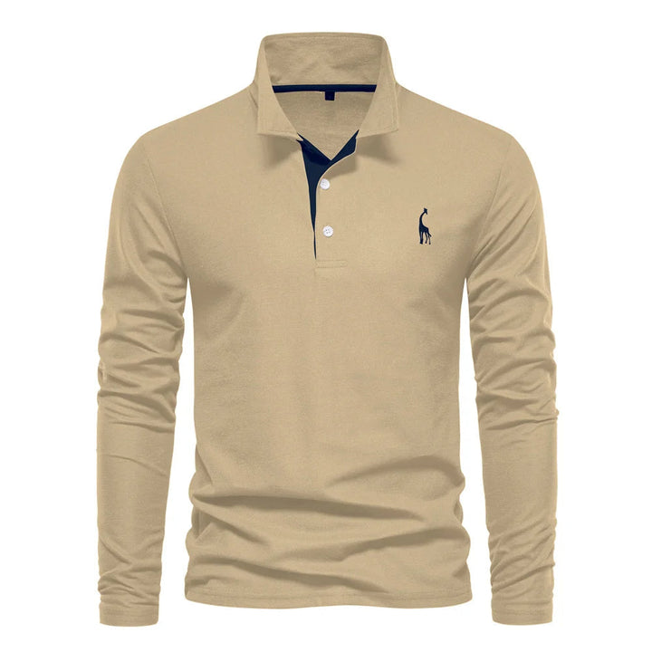 Soft Classic Mens Long Sleeve Polo - Collared Cotton Casual