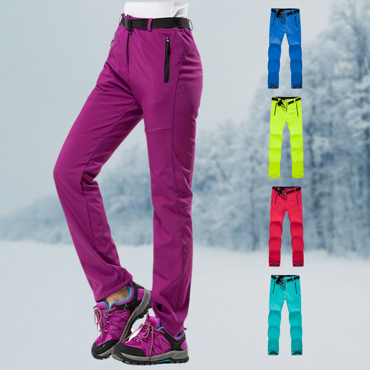 Waterproof &amp; Breathable women’s hiking pants – elastic fit, durable material, for trekking and outdoor activities
