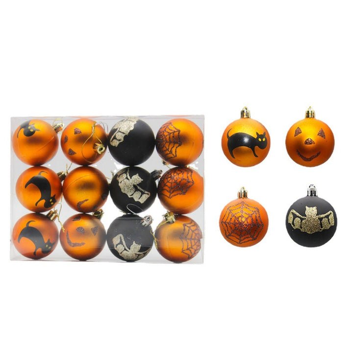 Halloween Ornaments 6cm Matte Balls Hanging Porch Decor