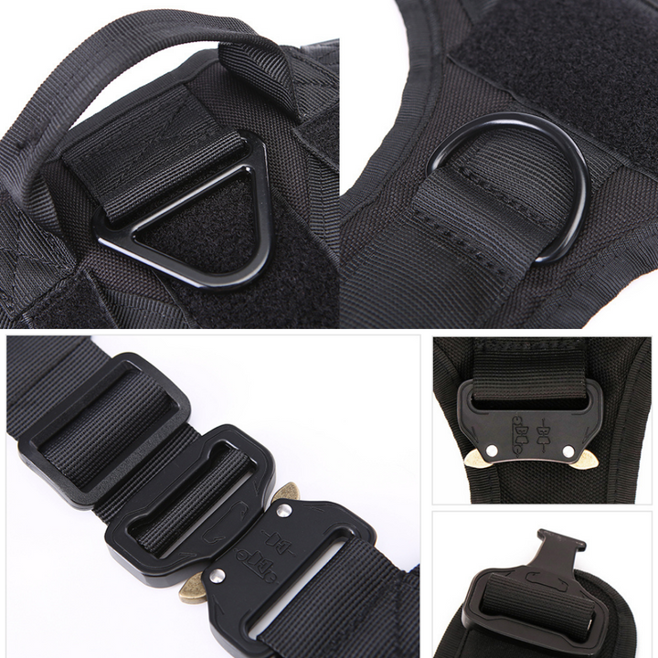 Tactical Dog Harness System All-In-One Training Bundle No-Pull Harness MOLLE Pouches Travel Water Bowl Holiday 2025